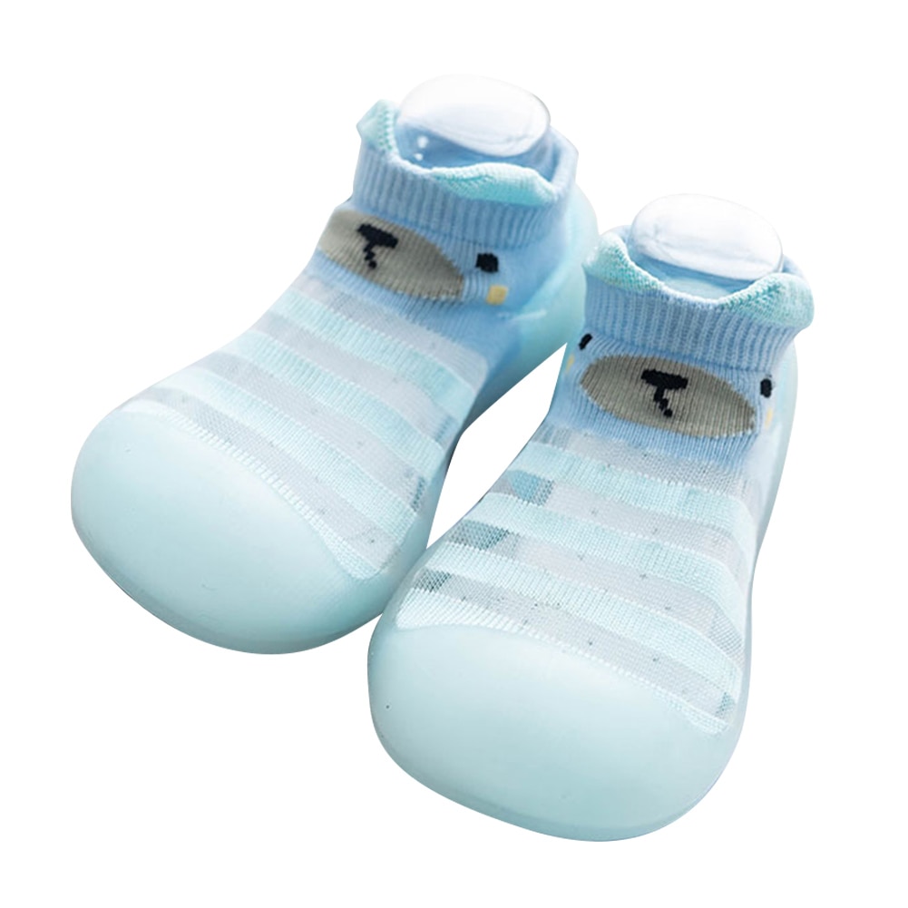 Breathable Baby Shoes Transparent Stripes Baby Toddler Walk Learning Socks Shoes H7JP